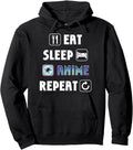 Original Eat Sleep Anime Repeat Sweatshirt - Trendy Graphic Unisex - T-Shirt, Sweatshirt, Hoodie