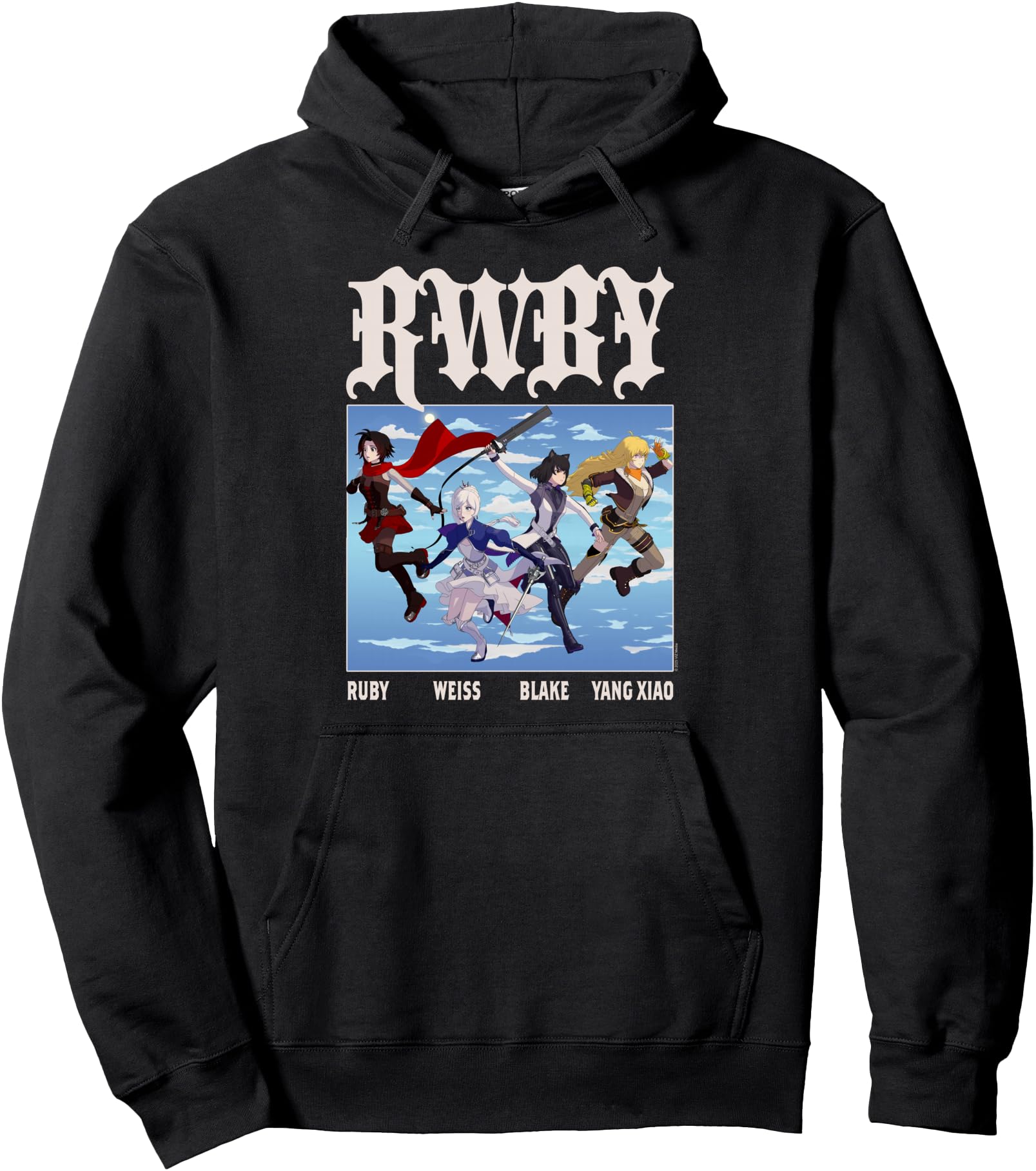 Authentic Rwby Character Group Action T-Shirt - Custom Art Print Unisex - T-Shirt, Sweatshirt, Hoodie