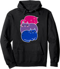 Exclusive Bisexual Pride Kawaii Kitty Cat Hoodie - Graphic Print Unisex - T-Shirt, Sweatshirt, Hoodie