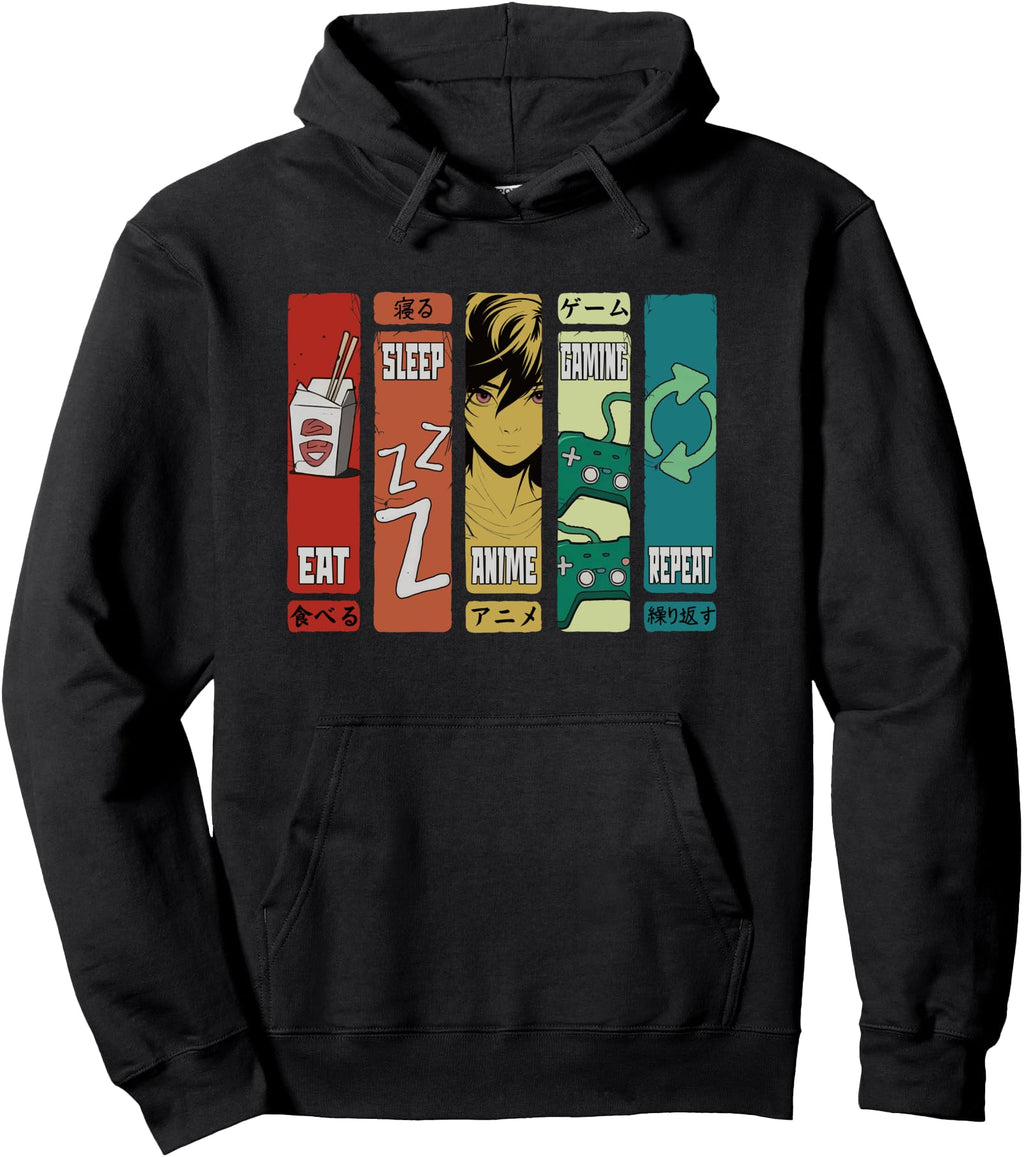 Exclusive Eat Sleep Anime Gaming T-Shirt - Novelty Apparel Men Women - T-Shirt, Sweatshirt, Hoodie
