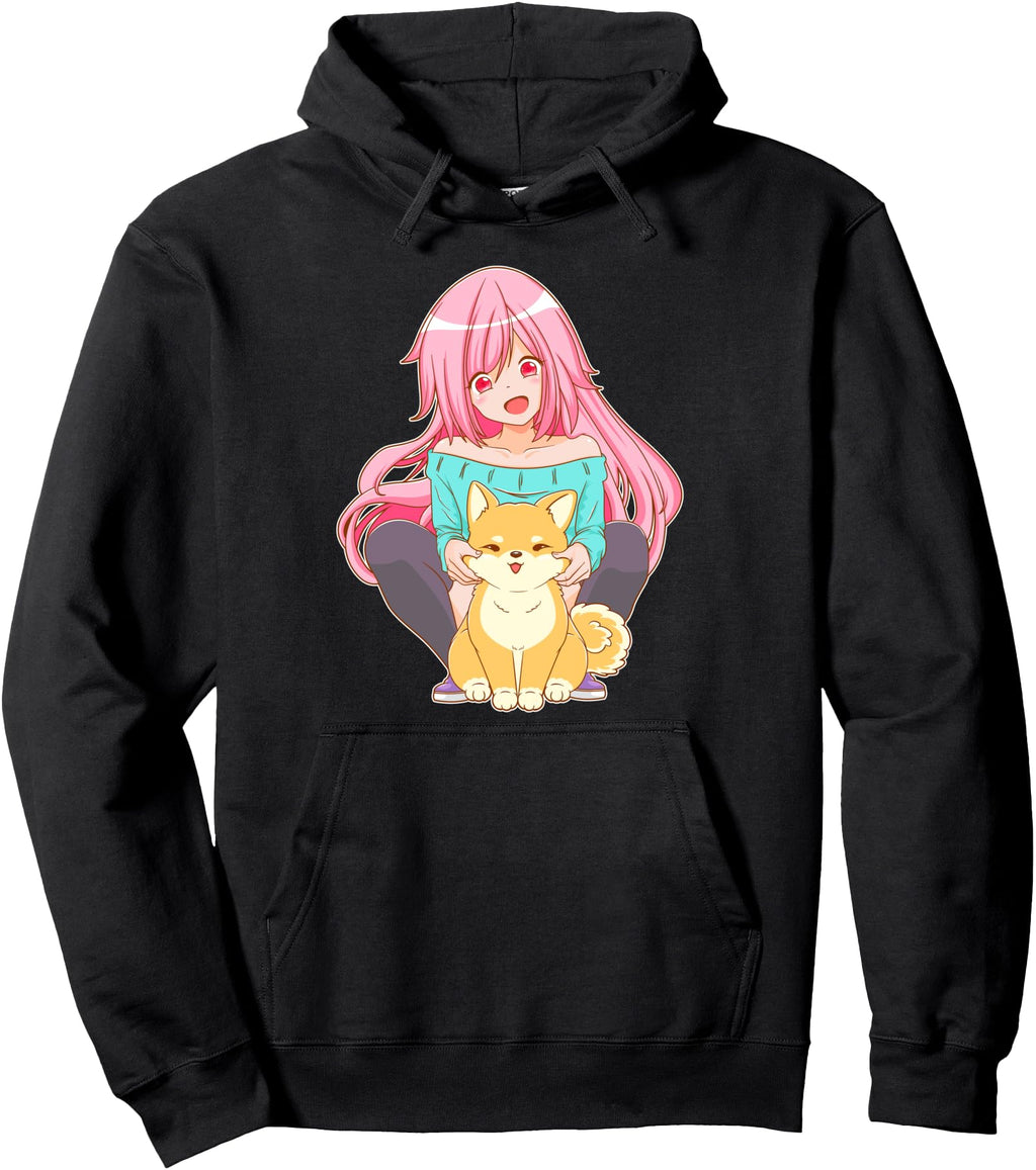 Authentic Japanese Shiba Inu Kawaii Anime Hoodie - Trendy Graphic Unisex - T-Shirt, Sweatshirt, Hoodie