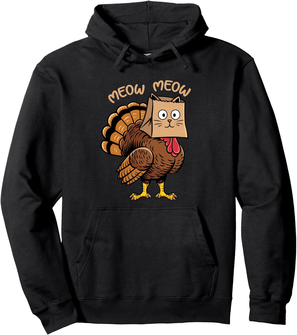 Happy Thanksgiving Cat Costume Turkey T-Shirt - Fun Novelty Design Unisex - T-Shirt, Sweatshirt, Hoodie