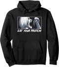 Exclusive Eat Your Protein Anime Gym Manga Hoodie - Graphic Print Unisex - T-Shirt, Sweatshirt, Hoodie