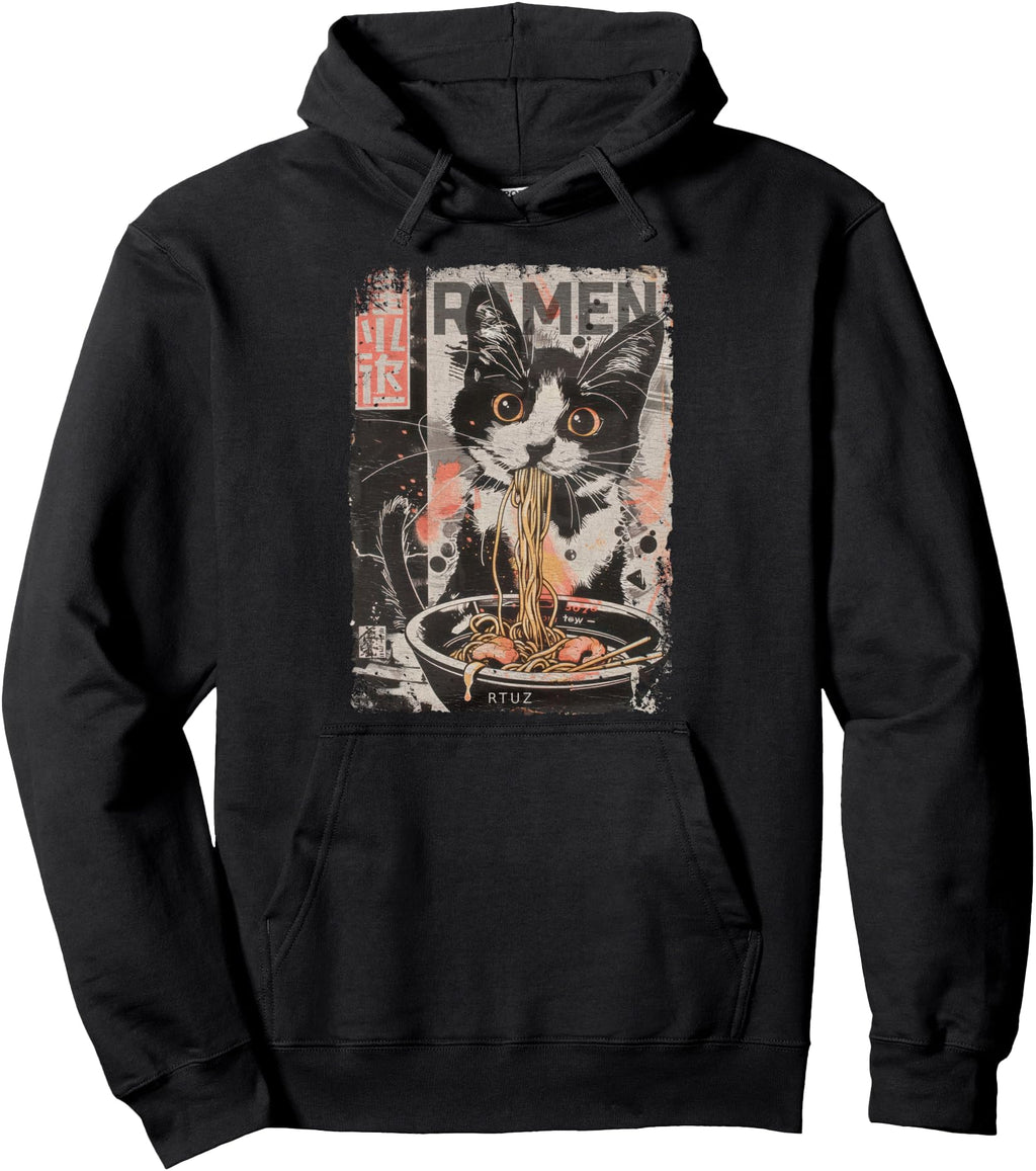 Original Ramen Noodles Cat Japan Y2K T-Shirt - Trendy Graphic Unisex - T-Shirt, Sweatshirt, Hoodie