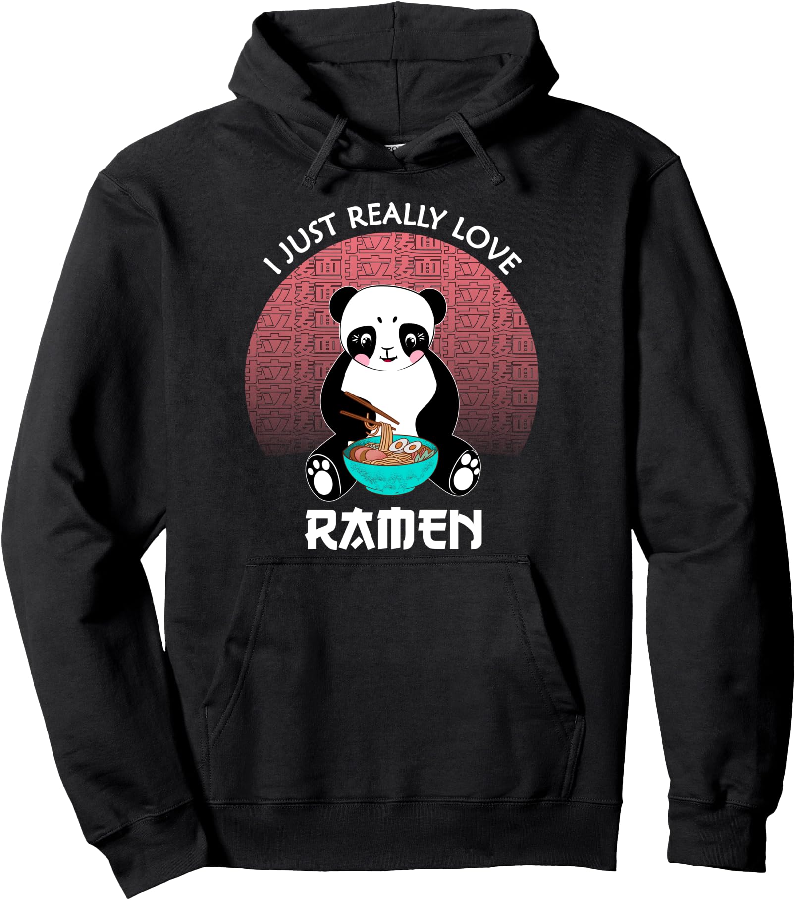 Original Anime Panda Bubble Tea Boba Hoodie - Minimalist Print for Adults - T-Shirt, Sweatshirt, Hoodie