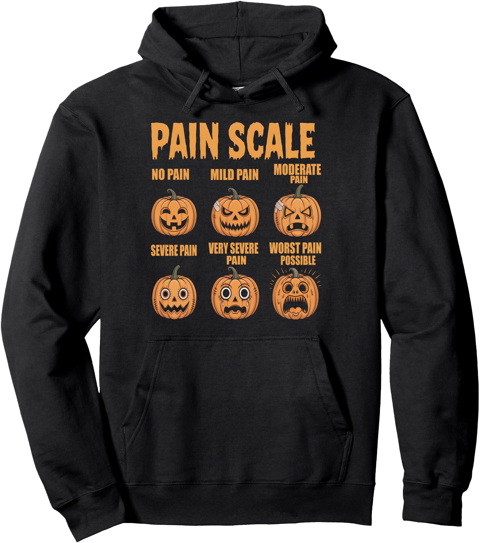 Halloween Nurse Pumpkin Pain Scale Cna T-Shirt - Unique Graphic for Adults - T-Shirt, Sweatshirt, Hoodie