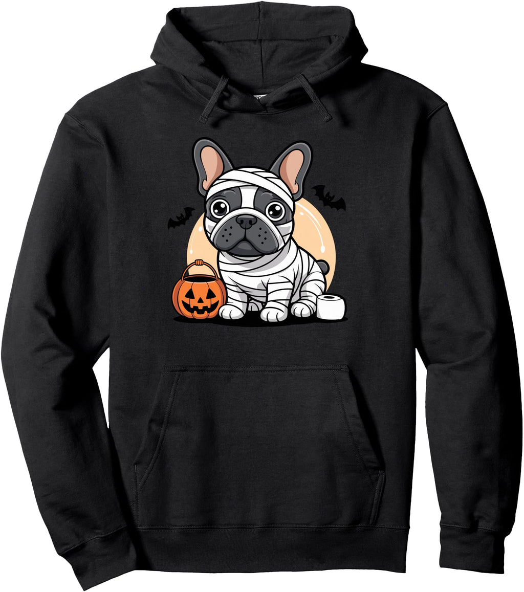 Authentic French Bulldog Mummy Halloween T-Shirt - Trendy Graphic Unisex - T-Shirt, Sweatshirt, Hoodie