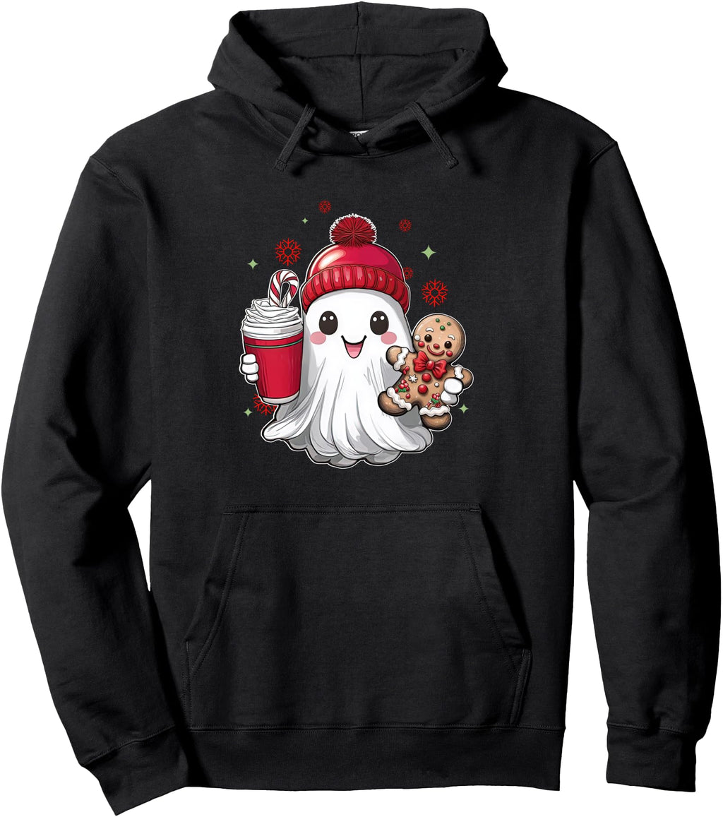 Original Ghost Beanie Coffee Sweatshirt - Fun Novelty Design for Adults - T-Shirt, Sweatshirt, Hoodie