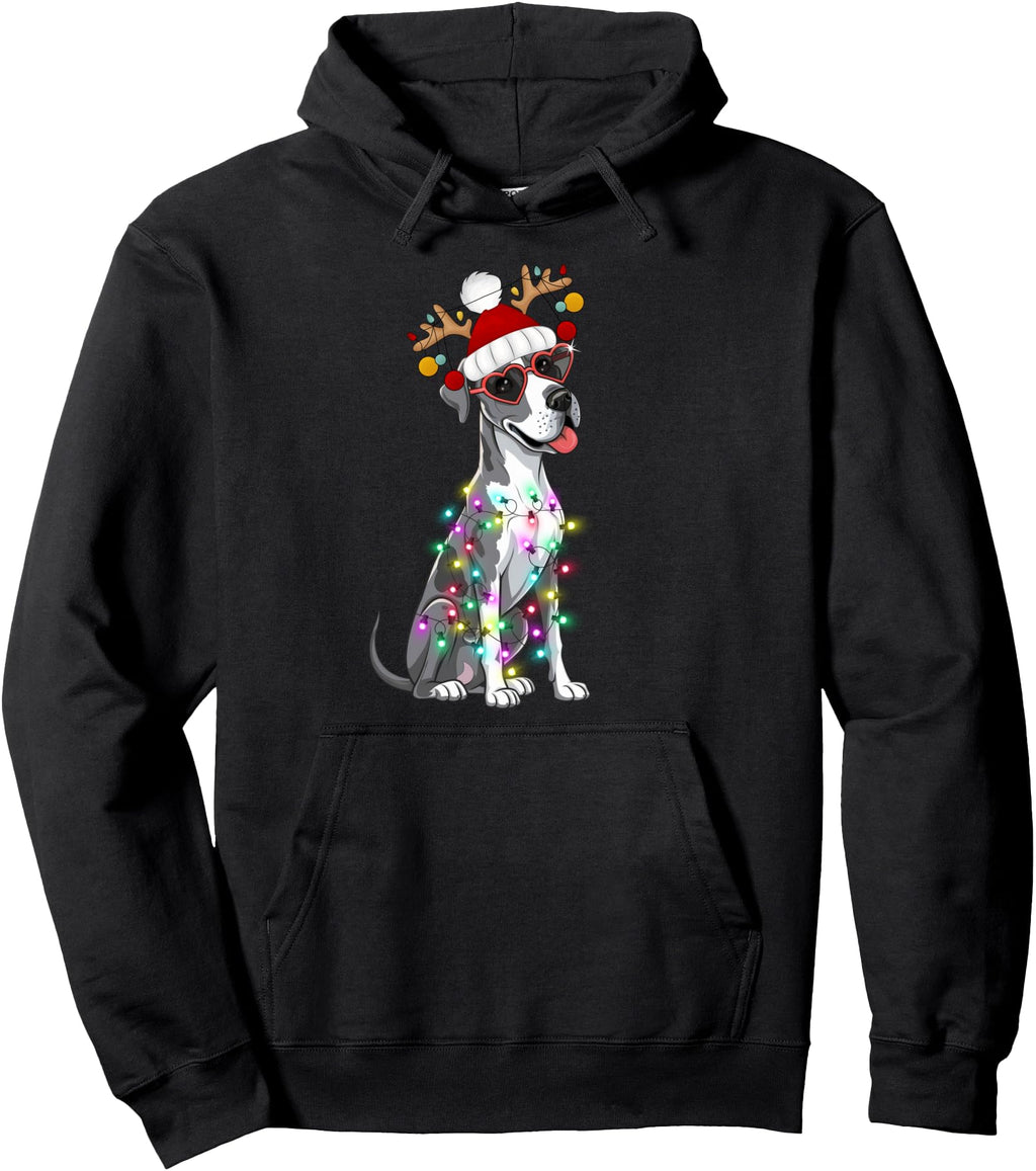 Original Great Dane Dog Santa Sweatshirt - Fun Novelty Design for Adults - T-Shirt, Sweatshirt, Hoodie
