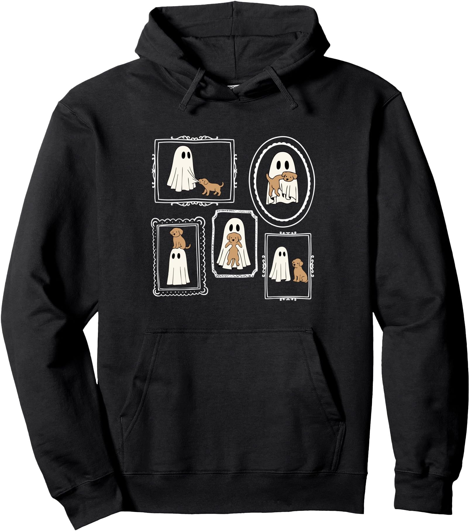 Ghost Holding Dog Portrait Sweatshirt - Streetwear Style for Adults - T-Shirt, Sweatshirt, Hoodie
