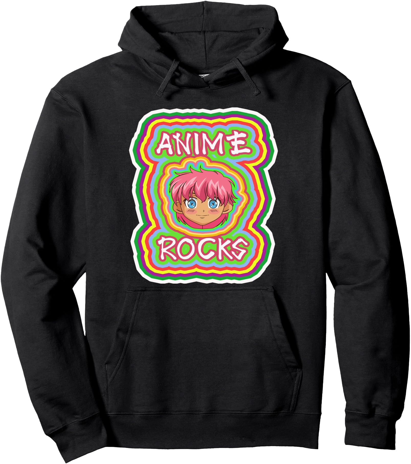 Handcrafted Anime Rocks Otaku Sweatshirt - Custom Art Print for Adults - T-Shirt, Sweatshirt, Hoodie