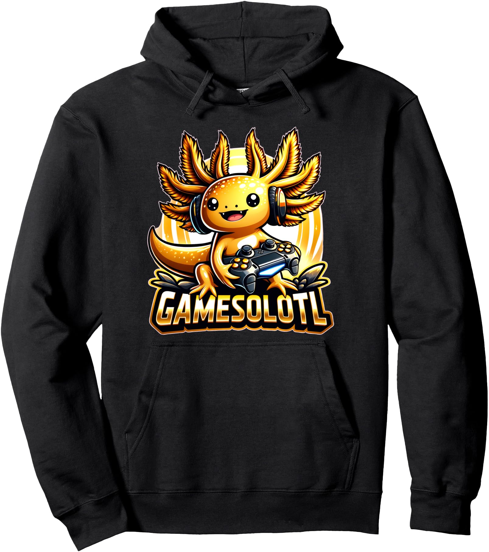 Handcrafted Gamesolotl Axolotl Gamer T-Shirt - Casual Everyday Wear Unisex - T-Shirt, Sweatshirt, Hoodie