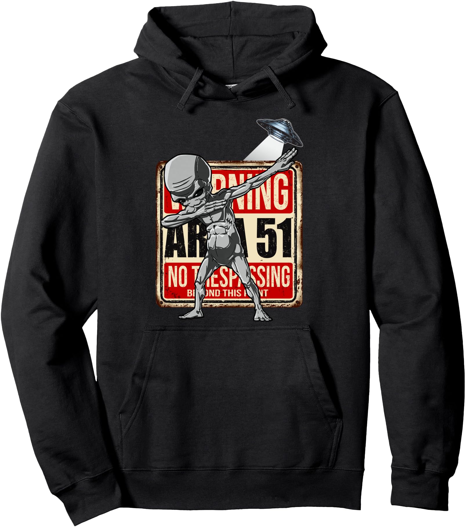 Dabbing Alien Grey Area 51 Teens Sweatshirt - Trendy Graphic for Adults - T-Shirt, Sweatshirt, Hoodie