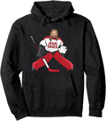 Handcrafted Hockey Jesus Saves Hockey Hoodie - Custom Art Print for Adults - T-Shirt, Sweatshirt, Hoodie