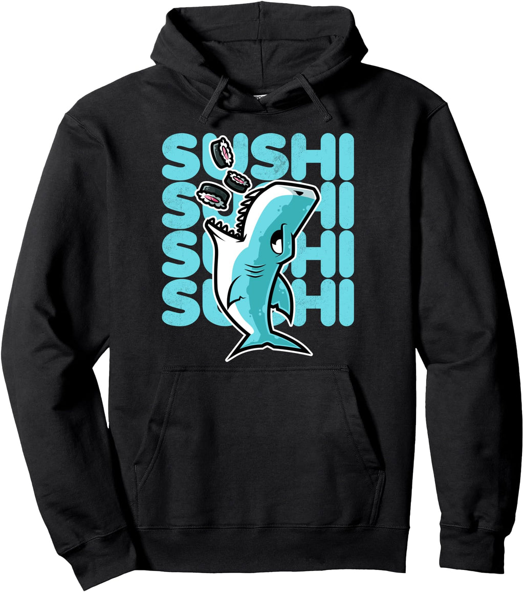 Handcrafted Shark Sushi Nigiri Kawaii Hoodie - Streetwear Style Unisex - T-Shirt, Sweatshirt, Hoodie