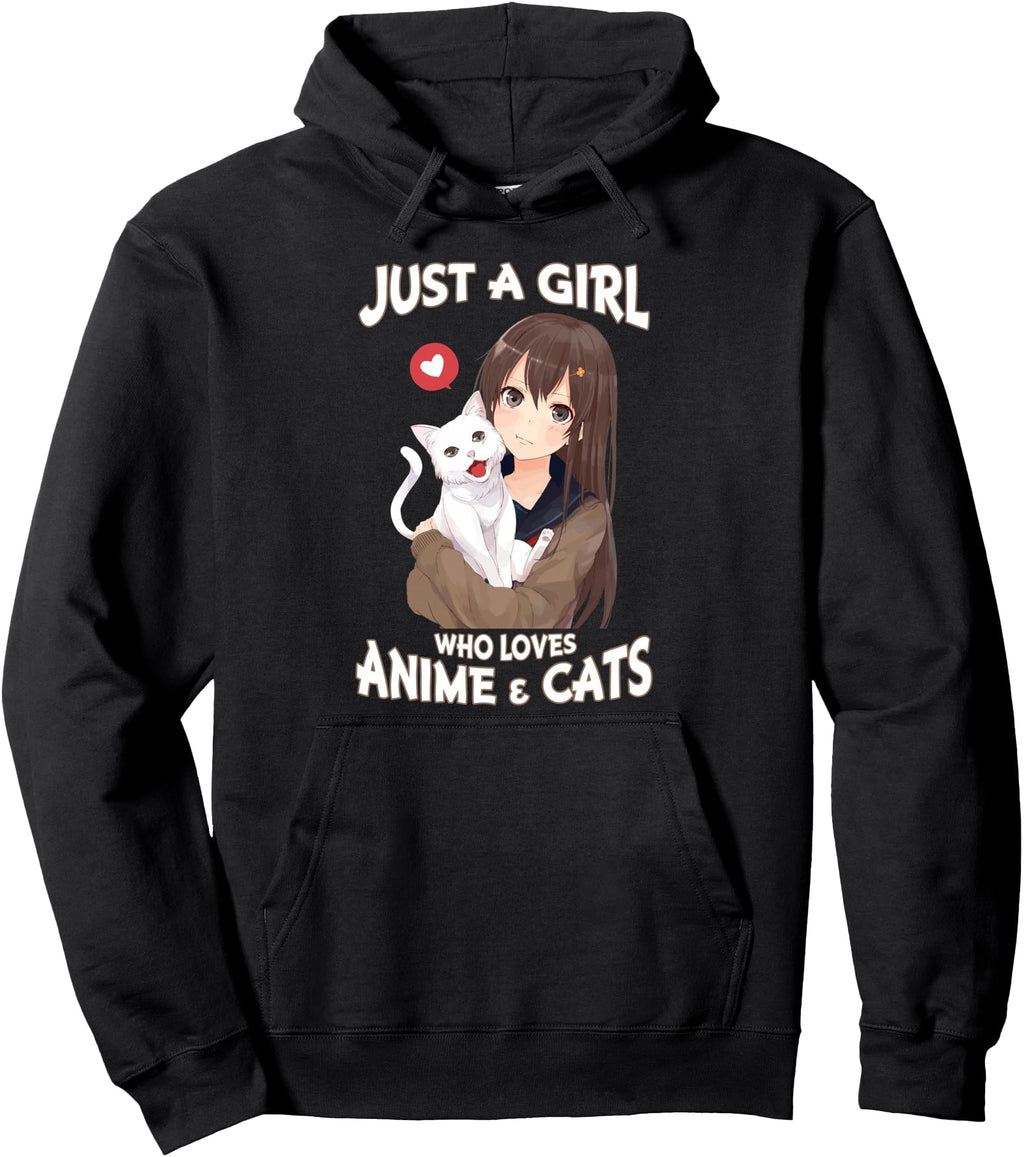 Original Just Who Loves Anime Cats T-Shirt - Streetwear Style for Adults - T-Shirt, Sweatshirt, Hoodie