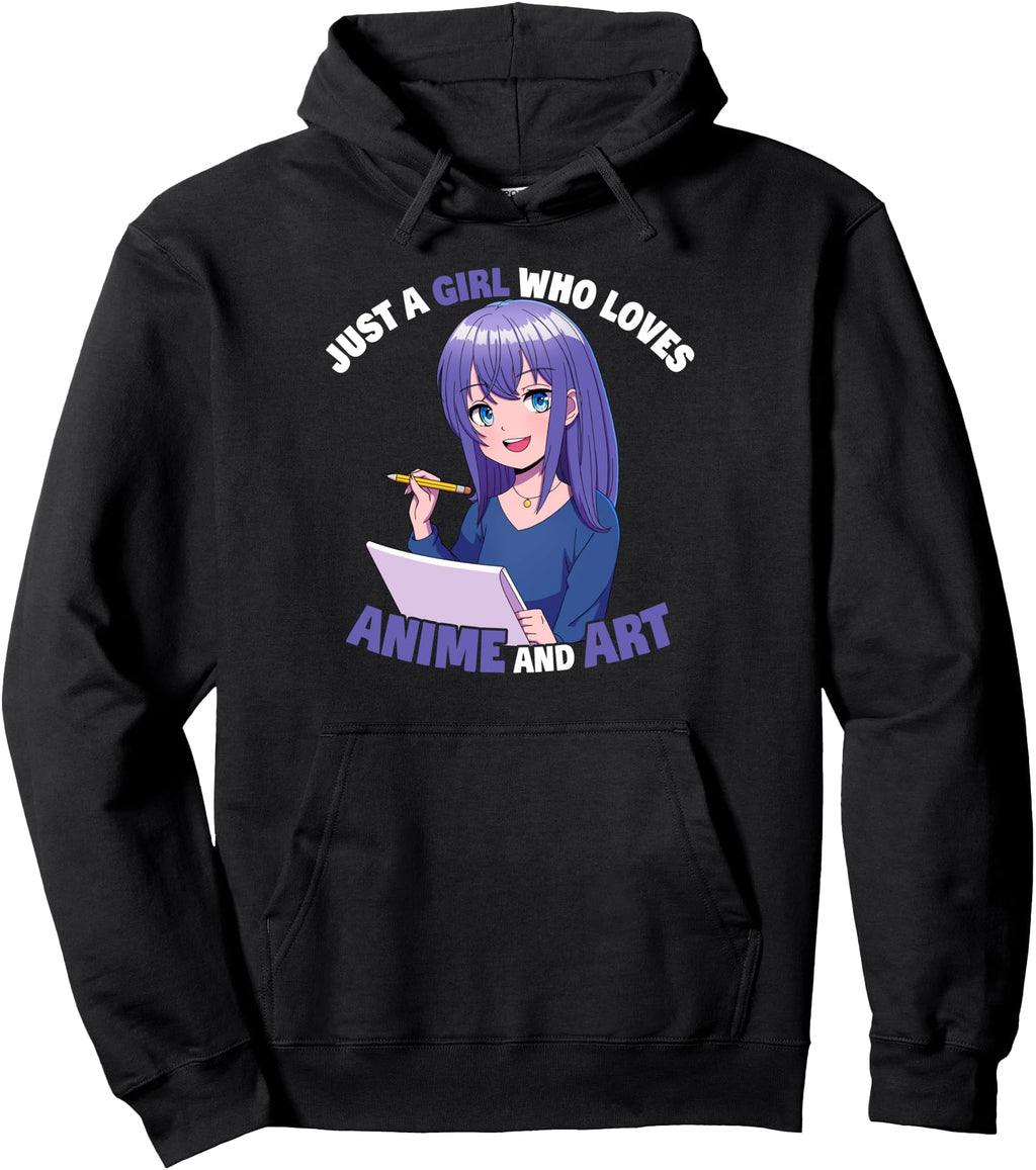 Handcrafted Just Who Loves Anime Sweatshirt - Minimalist Print Men Women - T-Shirt, Sweatshirt, Hoodie