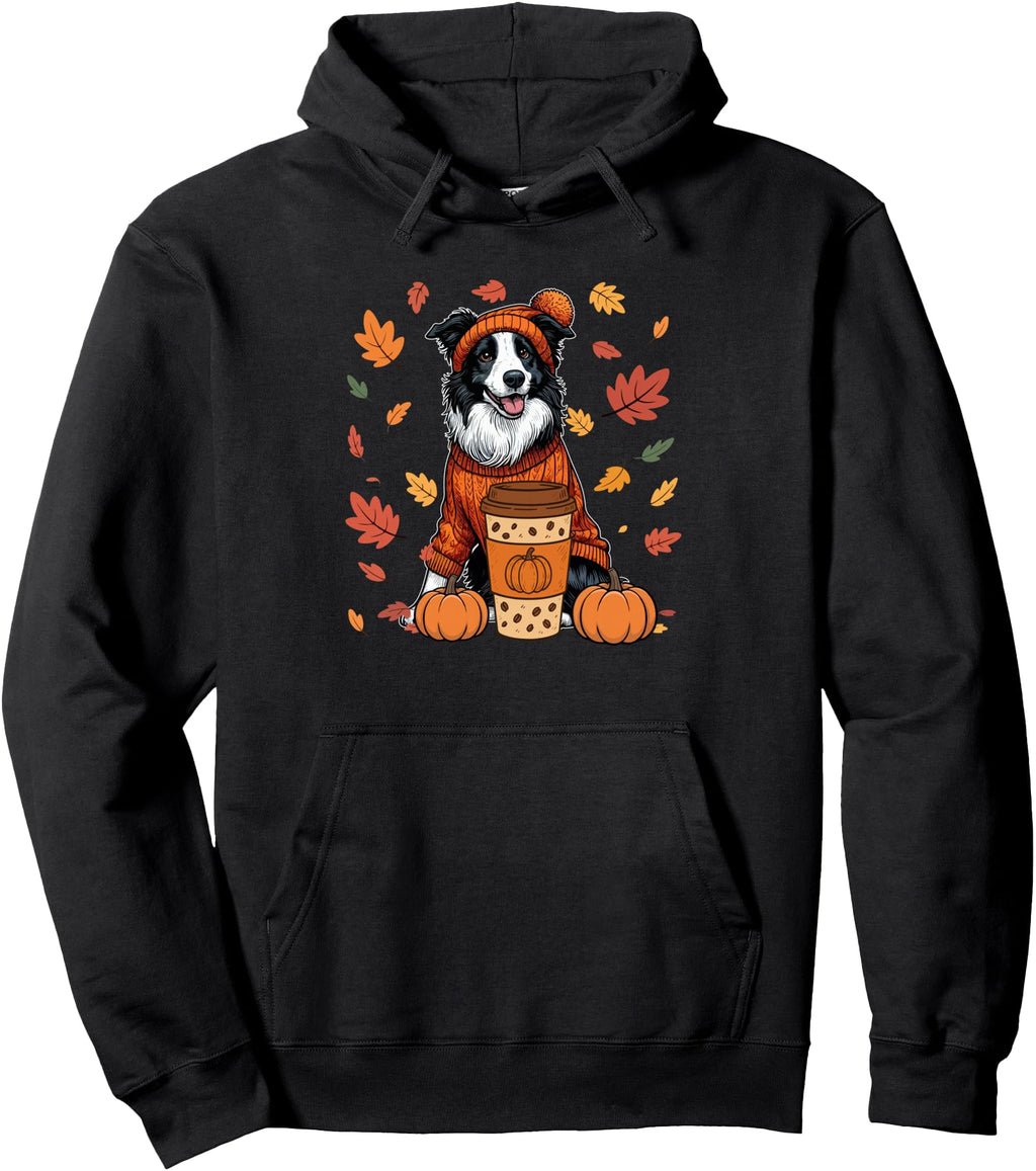 Border Collies Wearing Coffee T-Shirt - Fun Novelty Design for Adults - T-Shirt, Sweatshirt, Hoodie