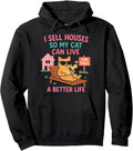 Realtor Cat I Sell Houses So My Cat T-Shirt - Aesthetic Graphic Men Women - T-Shirt, Sweatshirt, Hoodie