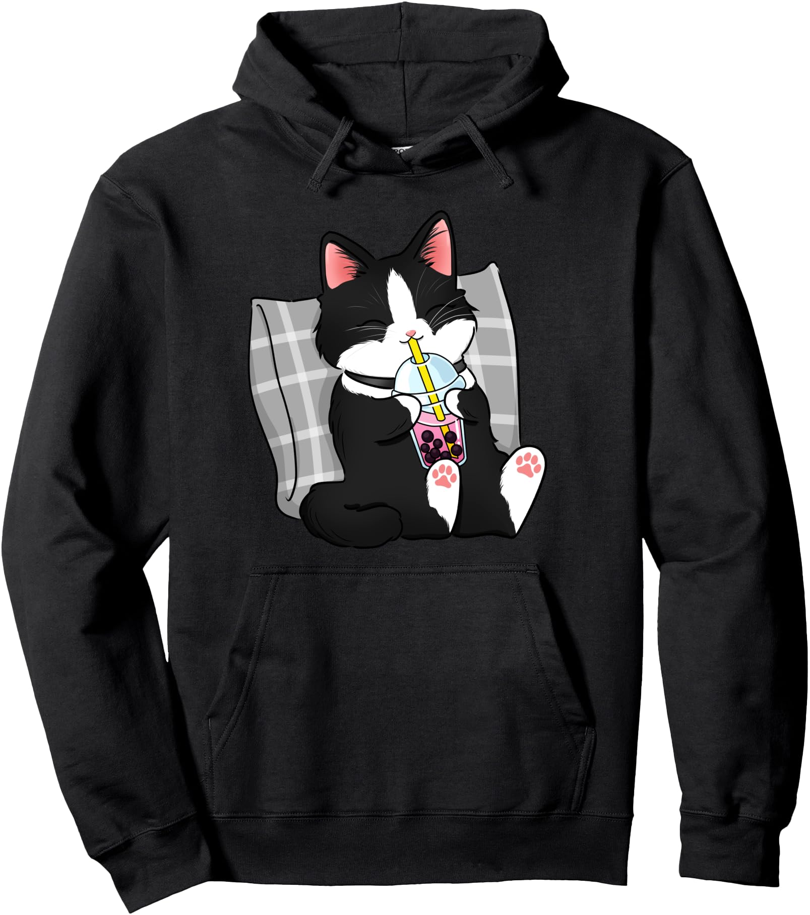Kawaii Neko Tuxedo Cat Boba Bubble T-Shirt - Streetwear Style Men Women - T-Shirt, Sweatshirt, Hoodie
