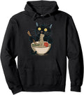 Japanese Cat Eating Ramen Hoodie - Casual Everyday Wear for Adults - T-Shirt, Sweatshirt, Hoodie