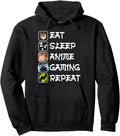 Eat Sleep Anime Gaming Repeat Manga T-Shirt - Minimalist Print Men Women - T-Shirt, Sweatshirt, Hoodie
