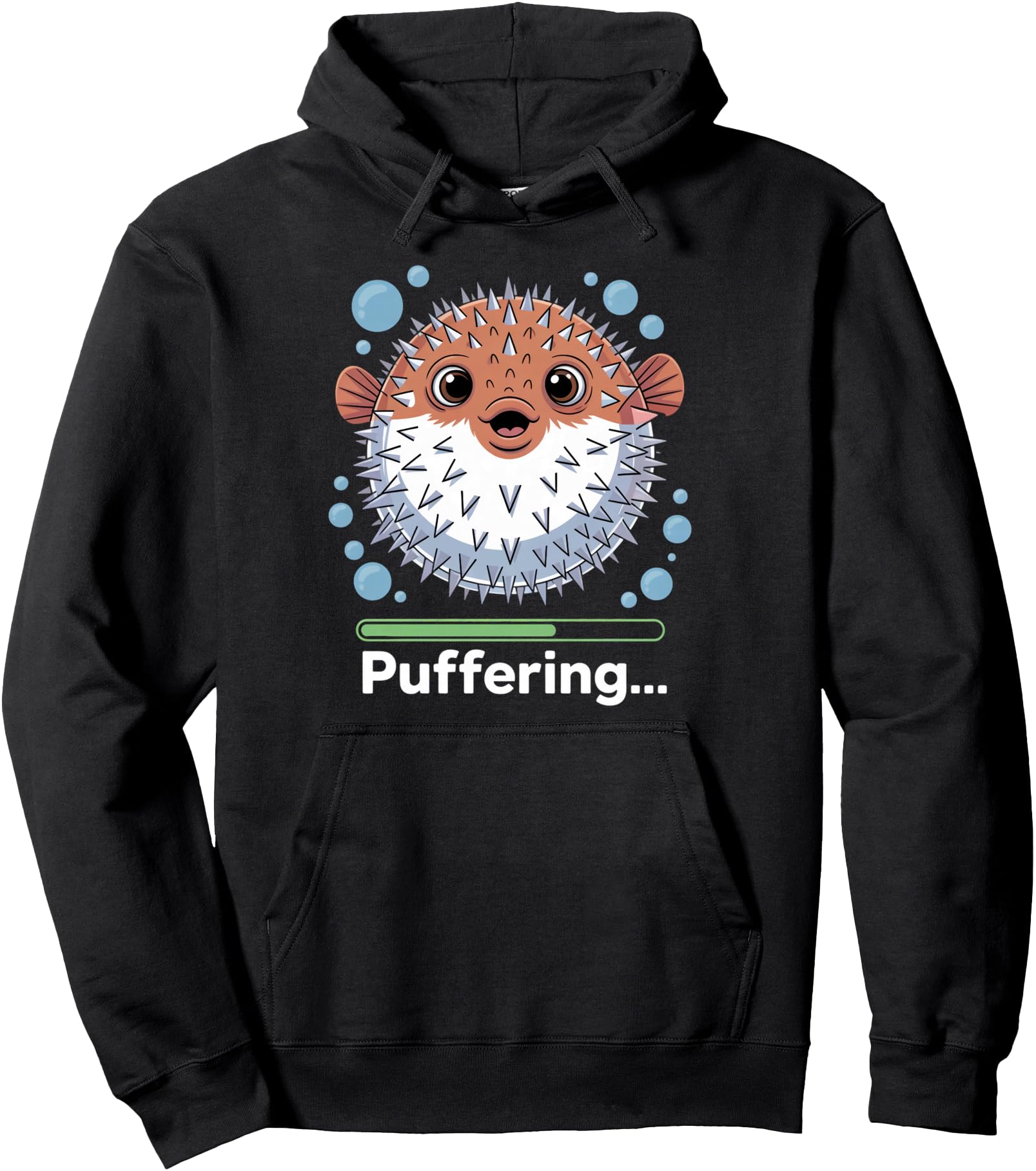 Puffering Fishing Fish Pufferfish T-Shirt - Streetwear Style for Adults - T-Shirt, Sweatshirt, Hoodie