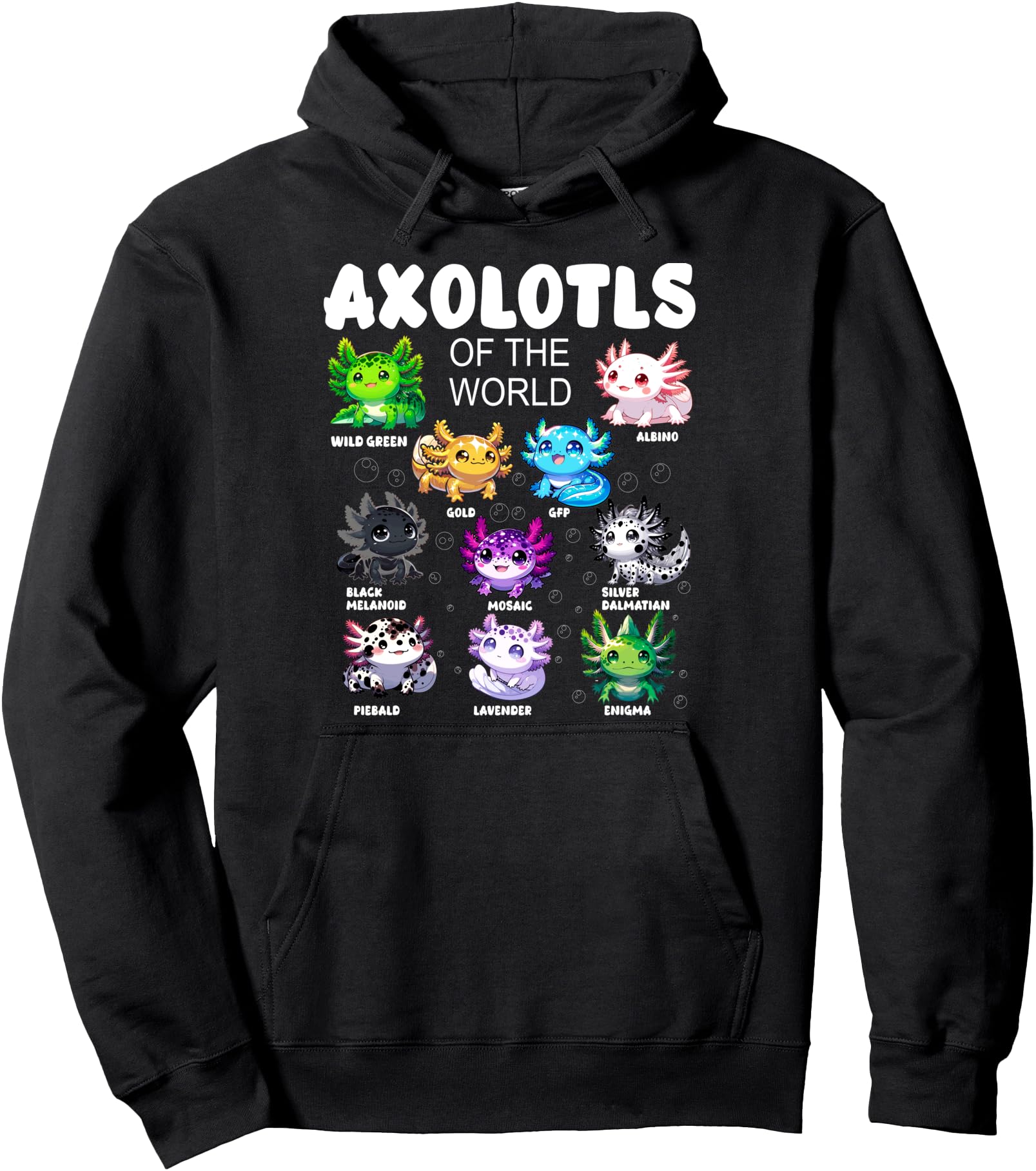 Handcrafted Axolotls Names Types Axolotls T-Shirt - Unique Graphic Unisex - T-Shirt, Sweatshirt, Hoodie