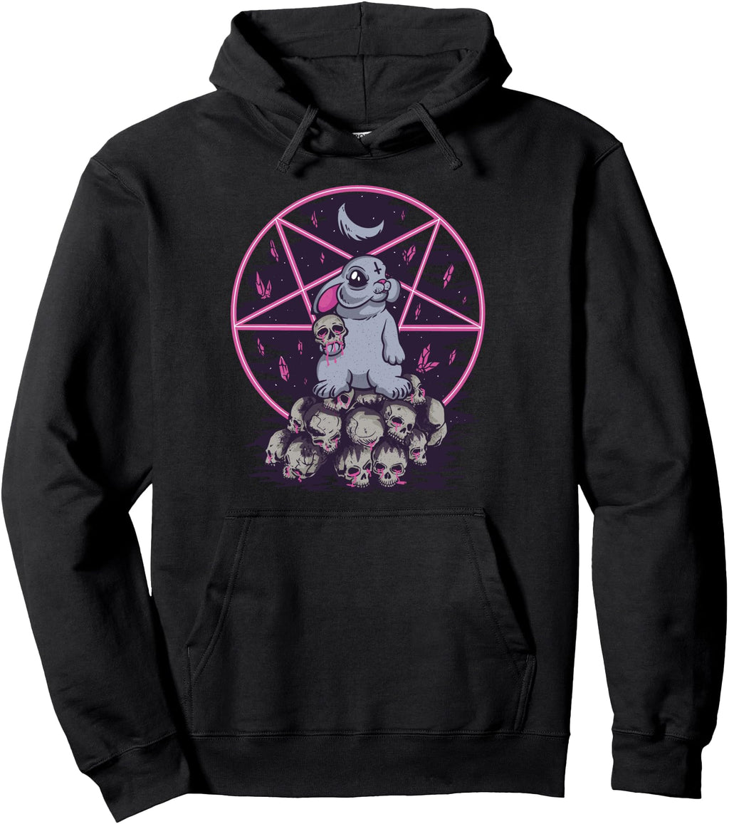 Handcrafted Kawaii Pastel Goth Creppy Hoodie - Streetwear Style Unisex - T-Shirt, Sweatshirt, Hoodie
