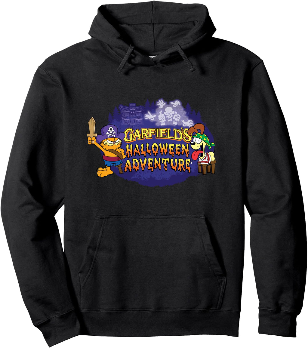 Handcrafted Garfield Halloween Hoodie - Custom Art Print for Adults - T-Shirt, Sweatshirt, Hoodie