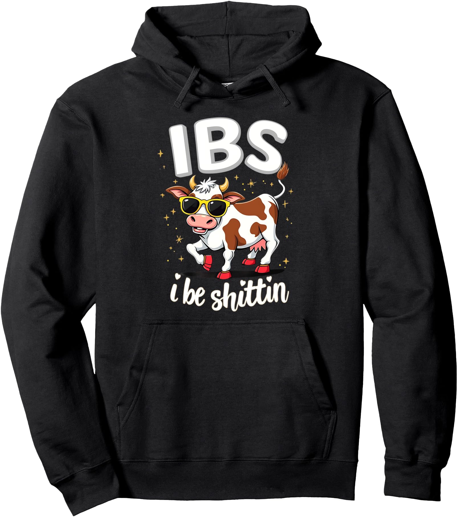 Exclusive Ibs Cow Sweatshirt - Unique Graphic Unisex - T-Shirt, Sweatshirt, Hoodie