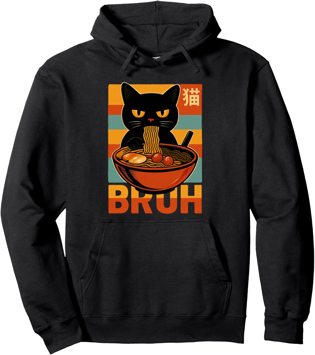 Handcrafted Cat Bruh Meme Eating T-Shirt - Casual Everyday Wear Unisex - T-Shirt, Sweatshirt, Hoodie