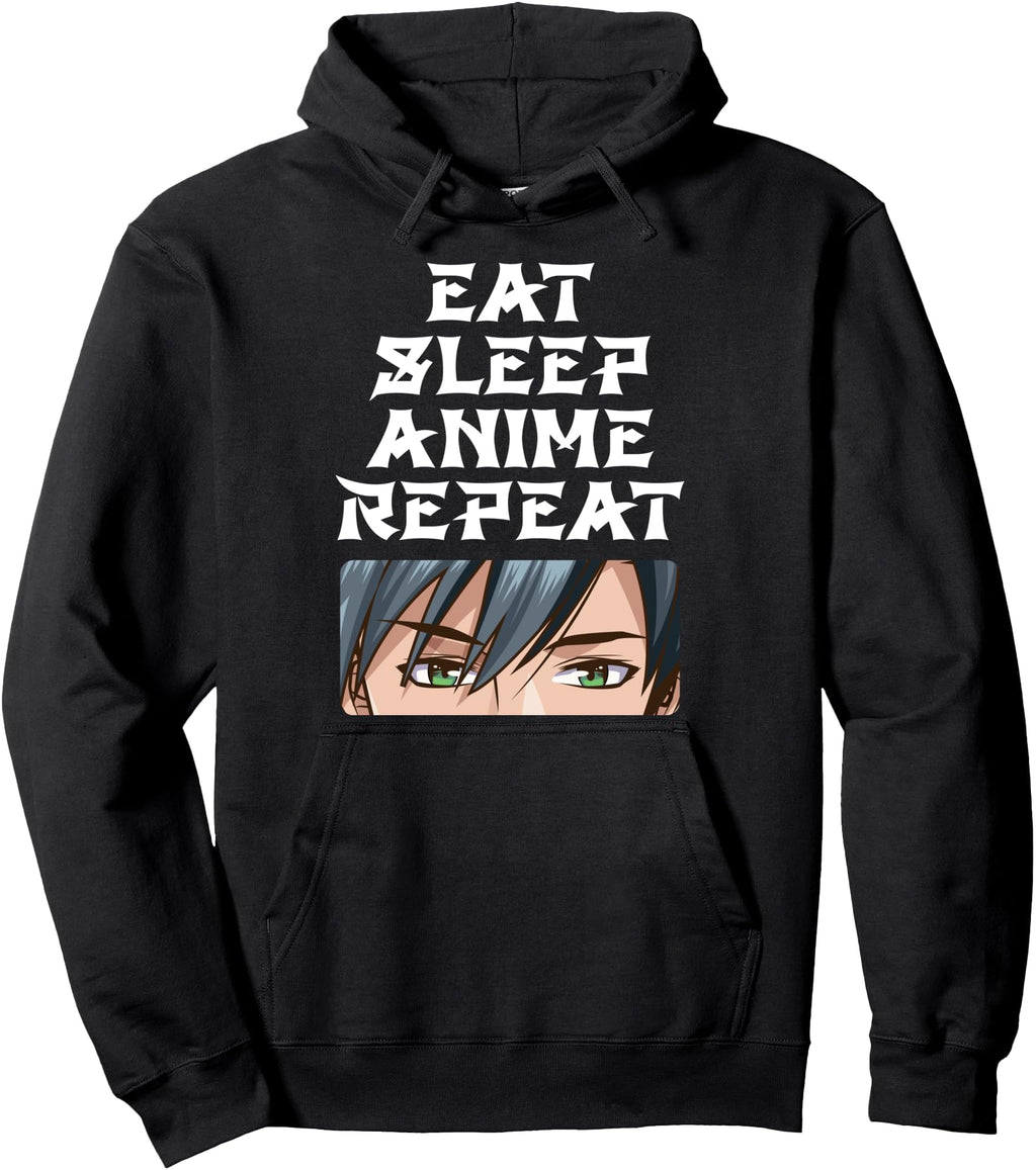 Eat Sleep Anime Repeat Anime Sweatshirt - Fun Novelty Design Men Women - T-Shirt, Sweatshirt, Hoodie