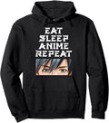 Eat Sleep Anime Repeat Anime Sweatshirt - Fun Novelty Design Men Women - T-Shirt, Sweatshirt, Hoodie