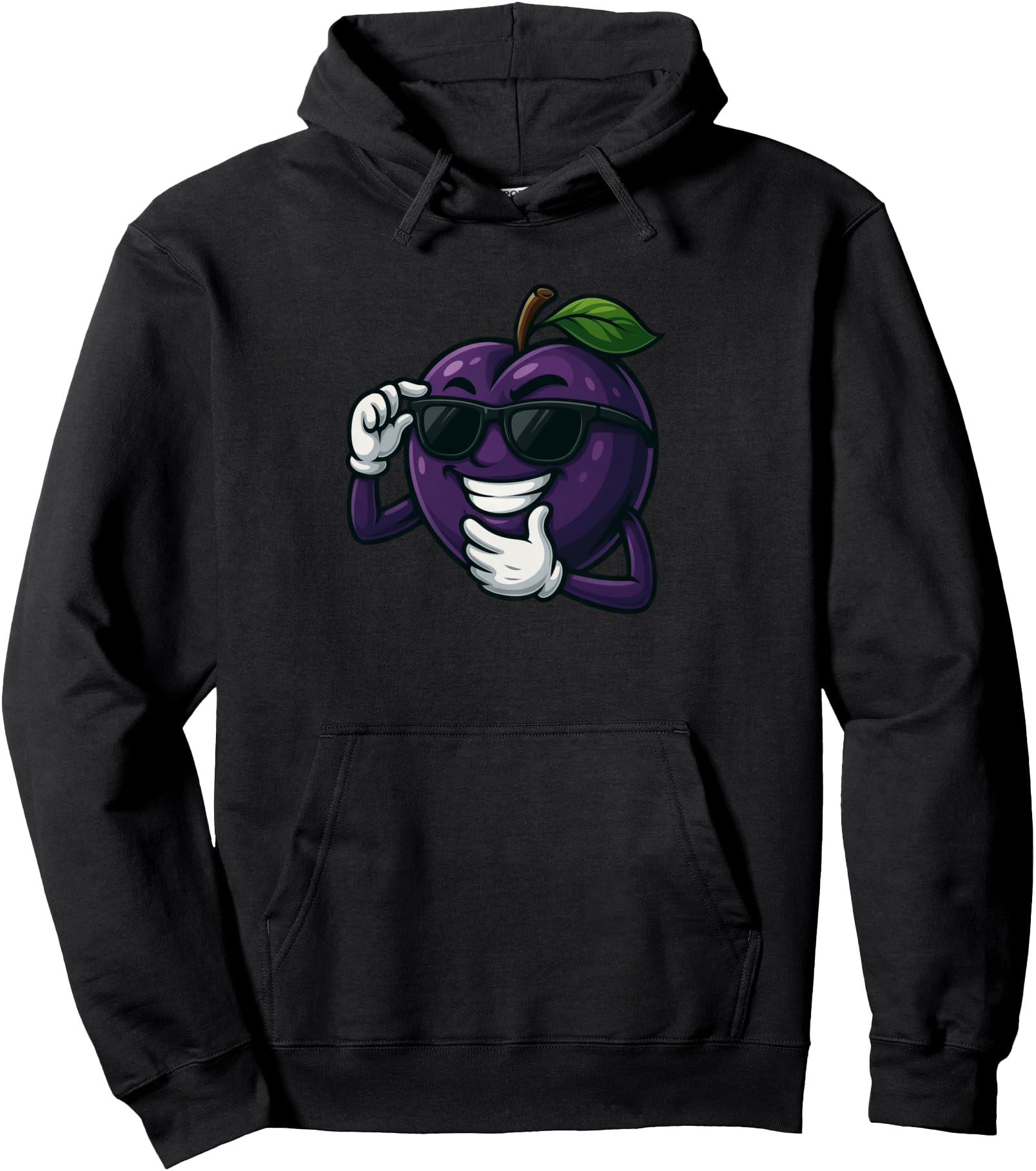 Handcrafted Plum Cartoon Purple Fruit T-Shirt - Custom Art Print Unisex - T-Shirt, Sweatshirt, Hoodie