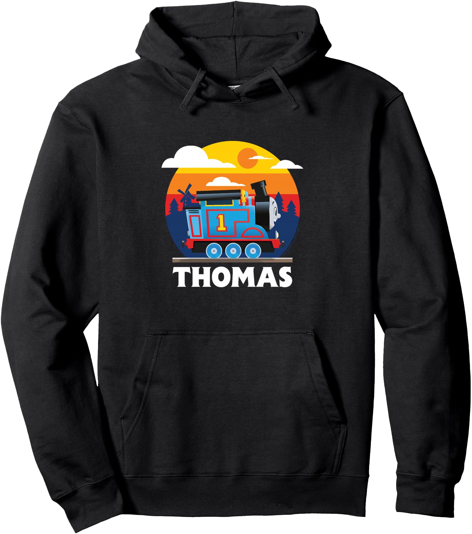 Thomas Friends Thomas Round Sunset T-Shirt - Custom Art Print for Adults - T-Shirt, Sweatshirt, Hoodie