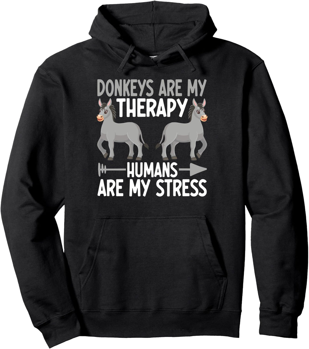 Authentic Donkeys Are My Therapy T-Shirt - Fun Novelty Design Men Women - T-Shirt, Sweatshirt, Hoodie