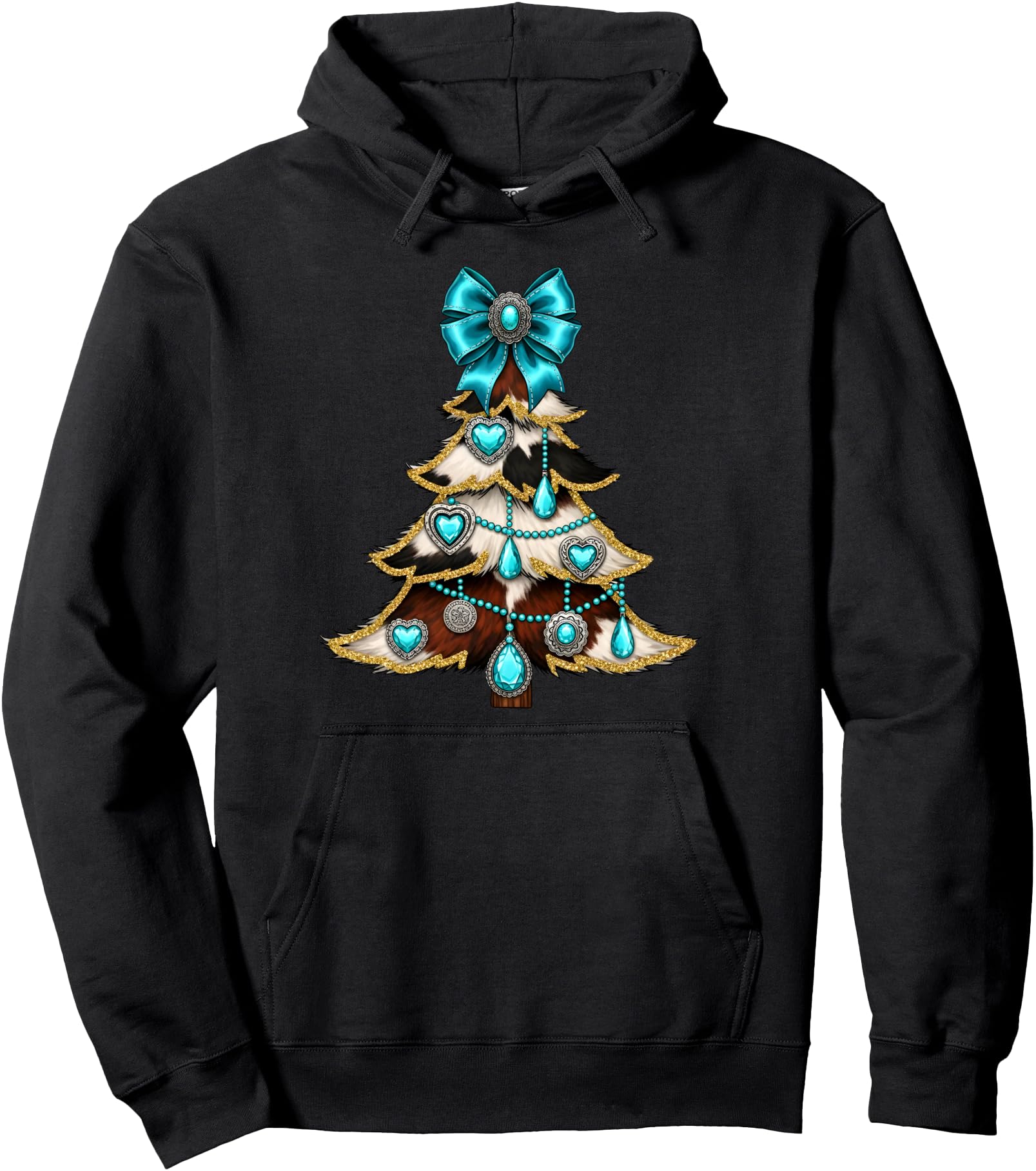 Exclusive Western Tree Turquoise Hoodie - Casual Everyday Wear for Adults - T-Shirt, Sweatshirt, Hoodie