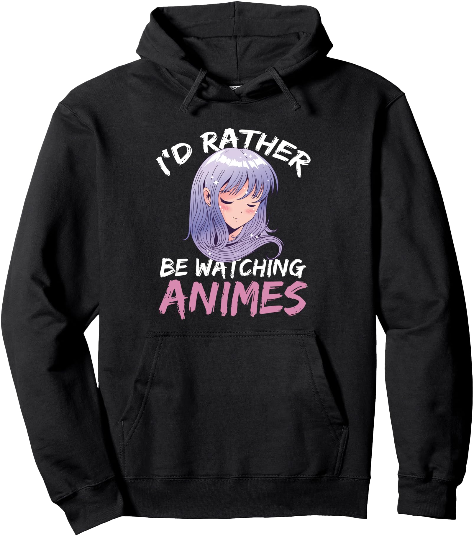 Kawaii Japanese Anime Otaku I D Rather Be Hoodie - Unique Graphic Unisex - T-Shirt, Sweatshirt, Hoodie