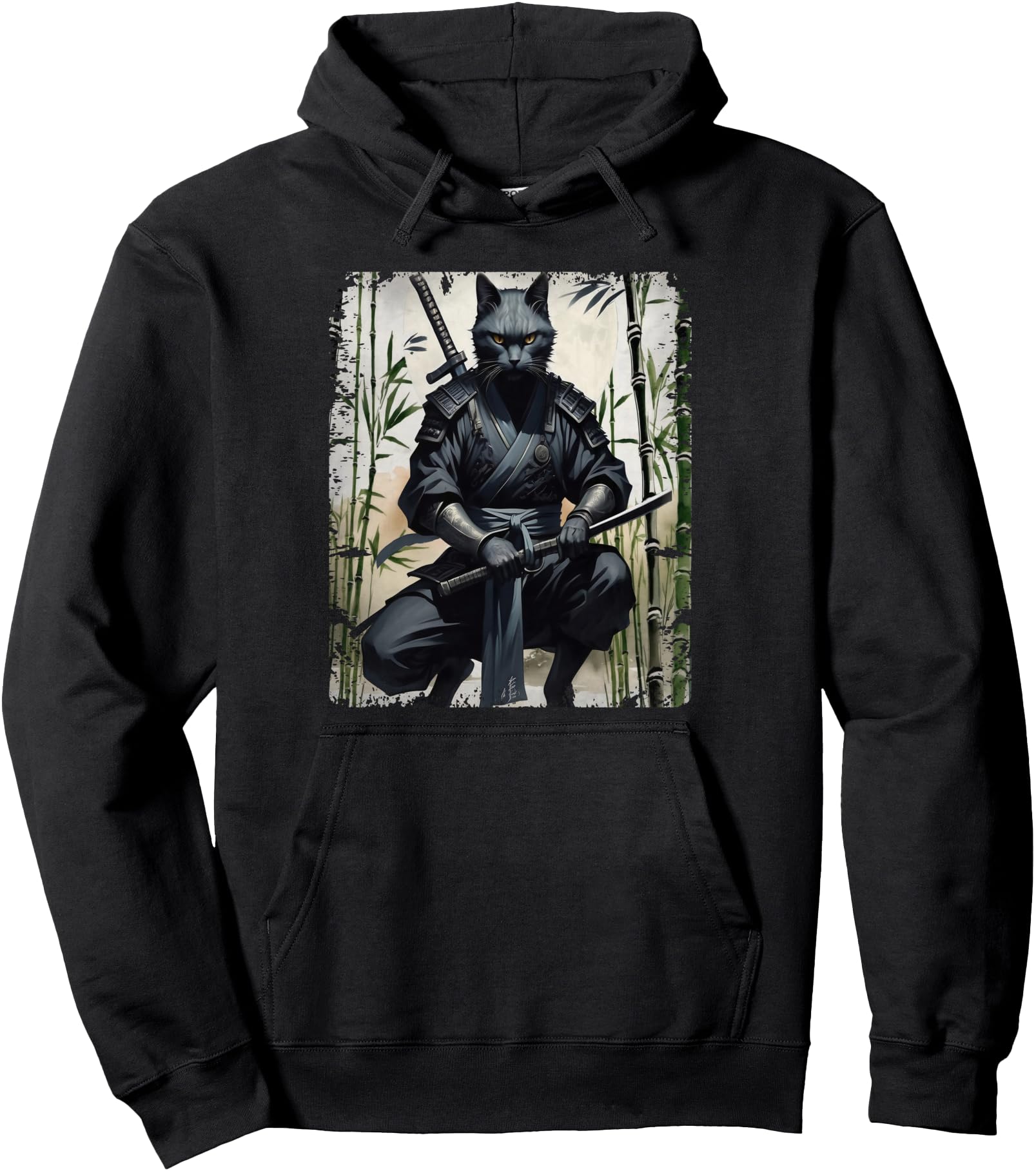 Exclusive Samurai Cat Warrior T-Shirt - Novelty Apparel for Adults - T-Shirt, Sweatshirt, Hoodie