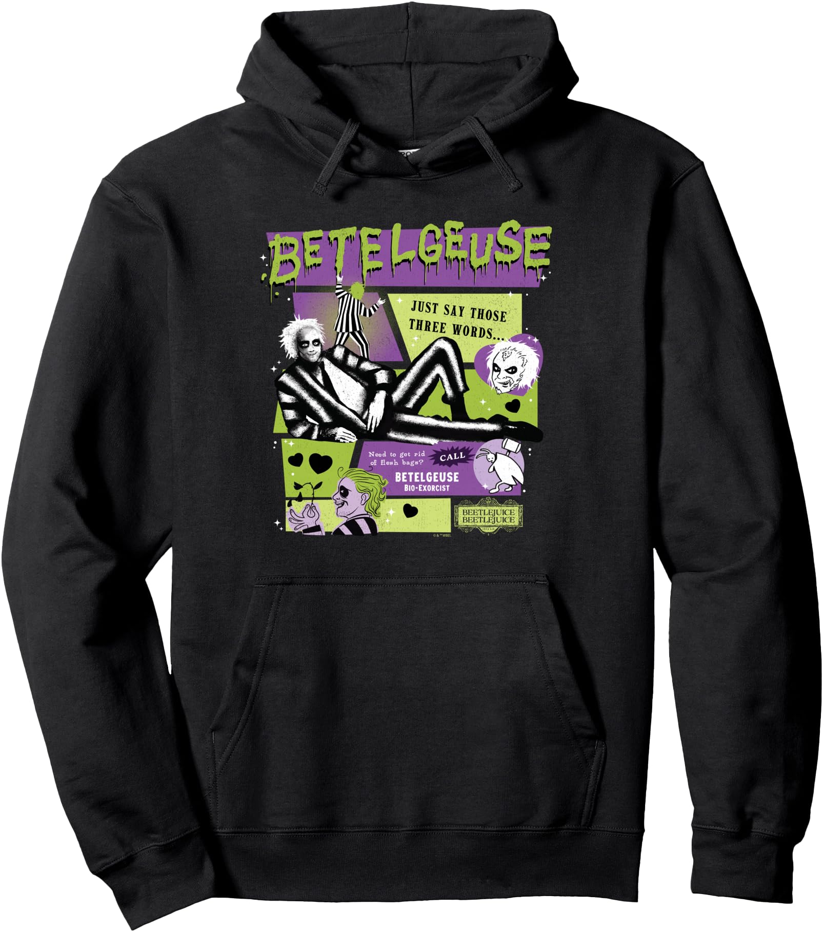 Beetlejuice Betelgeuse Just Say Sweatshirt - Trendy Graphic for Adults - T-Shirt, Sweatshirt, Hoodie