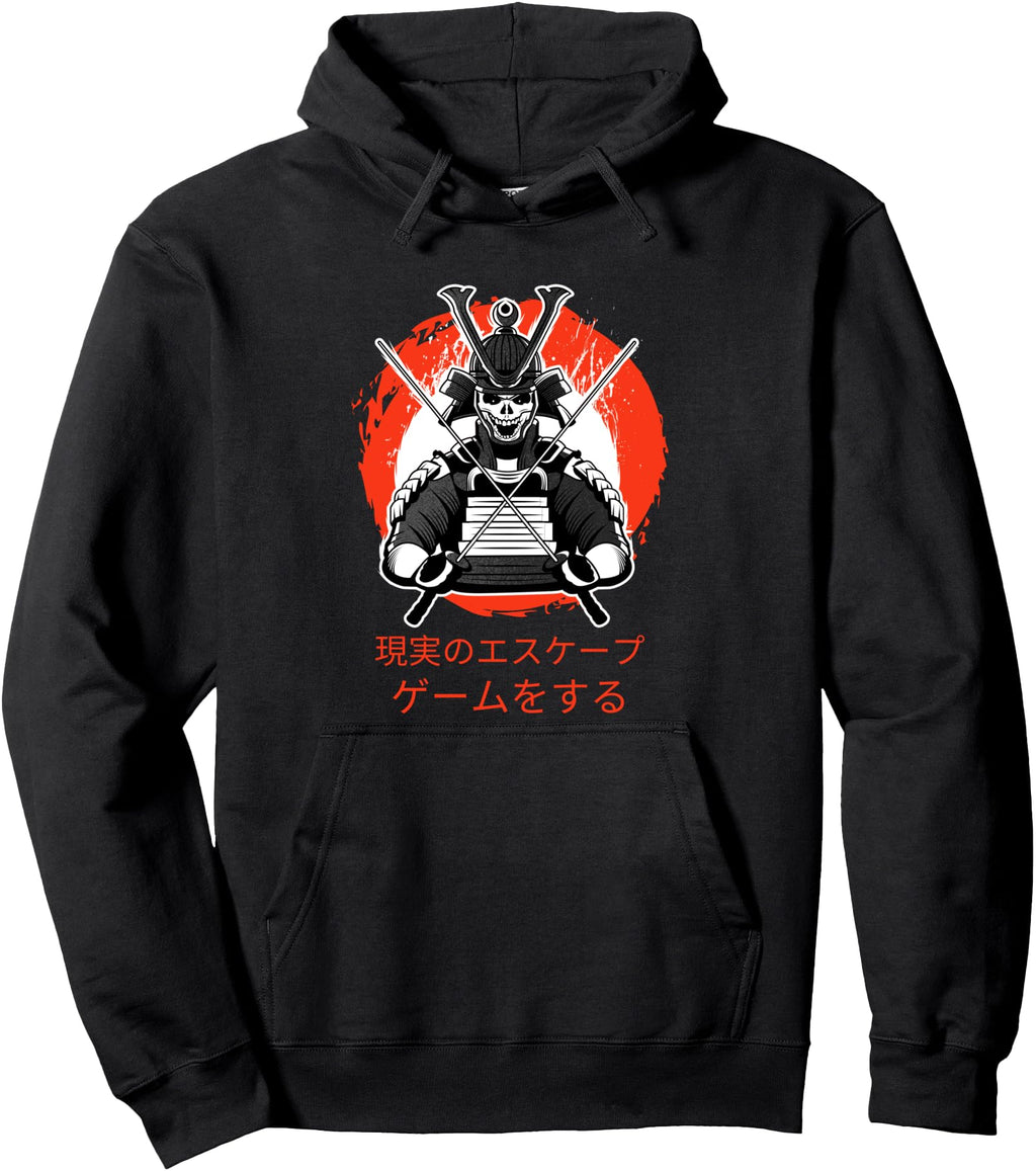 Japanese Warrior Gamer Anime Manga Gaming Hoodie - Novelty Apparel Unisex - T-Shirt, Sweatshirt, Hoodie