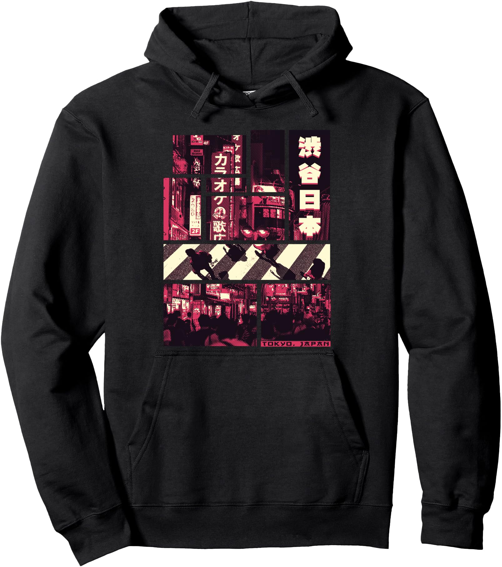 Tokyo City Japan Tokio Vaporwave Hoodie - Fun Novelty Design Men Women - T-Shirt, Sweatshirt, Hoodie