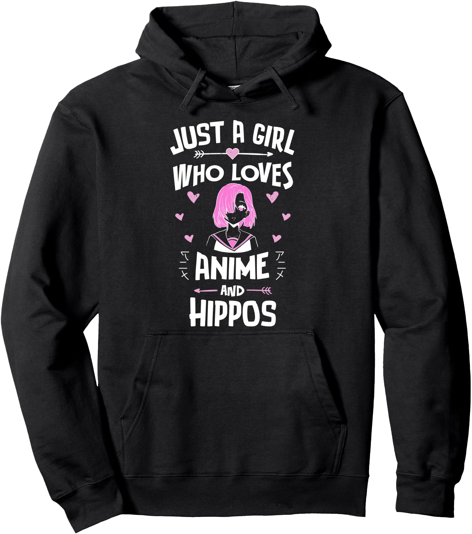 Exclusive Anime And Hippos Just Who T-Shirt - Novelty Apparel for Adults - T-Shirt, Sweatshirt, Hoodie