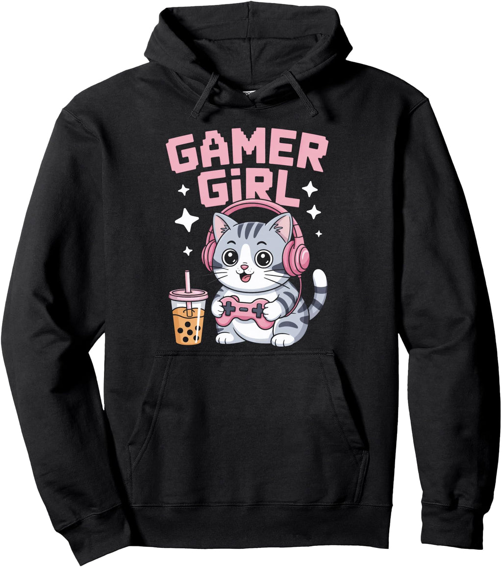 Gamer Cat Gaming Console And Rare Sweatshirt - Unique Graphic Unisex - T-Shirt, Sweatshirt, Hoodie