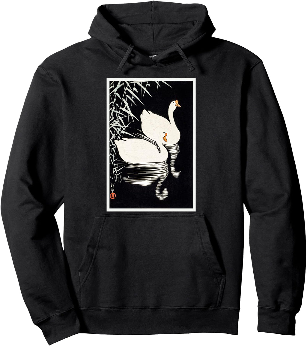 White Chinese Geese Birds Ohara Sweatshirt - Fun Novelty Design for Adults - T-Shirt, Sweatshirt, Hoodie