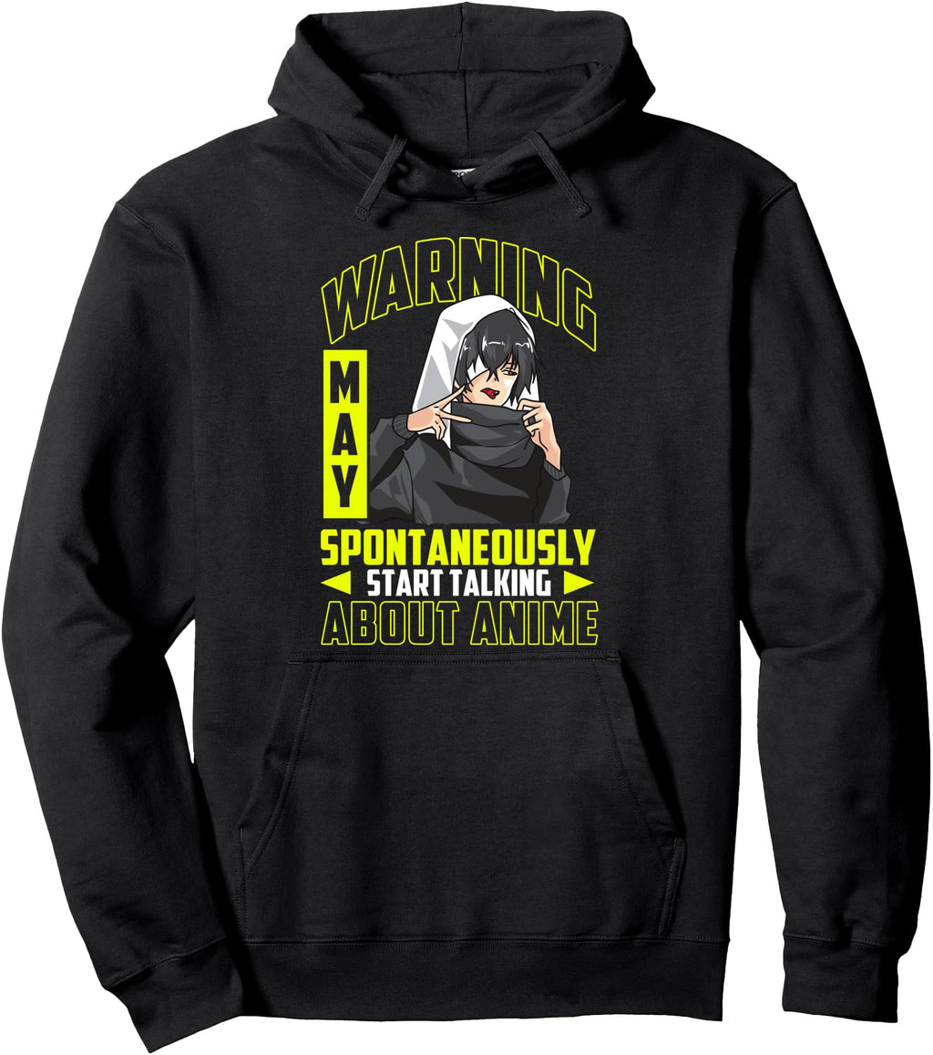 Warning May Spontaneously Start Talking Hoodie - Novelty Apparel Men Women - T-Shirt, Sweatshirt, Hoodie