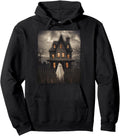 Handcrafted Ghost Haunted House Midnight Sweatshirt - Graphic Print Unisex - T-Shirt, Sweatshirt, Hoodie