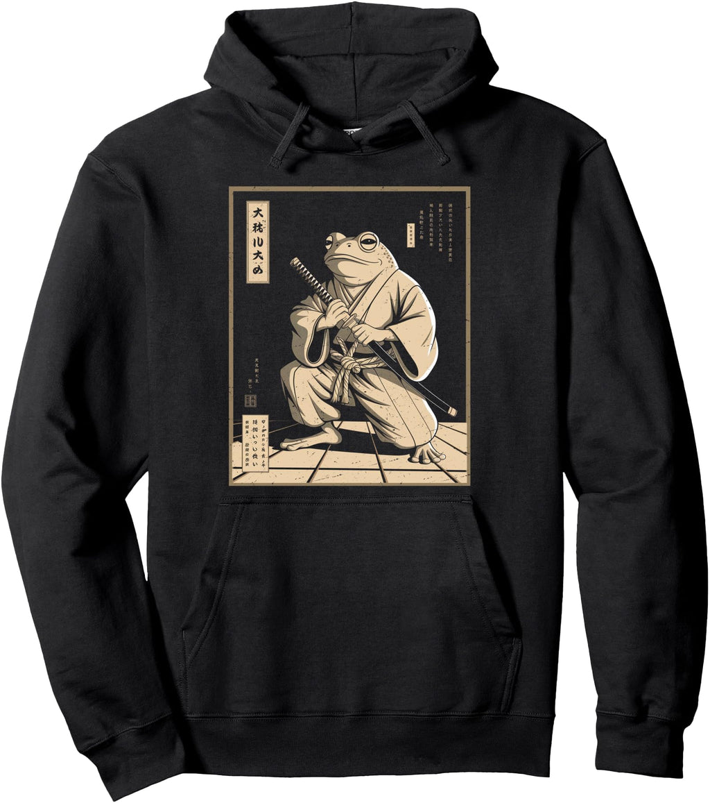 Authentic Ninja Frog Warrior Japanese Hoodie - Novelty Apparel Unisex - T-Shirt, Sweatshirt, Hoodie