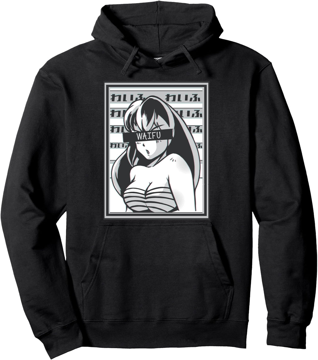 Original Anime Waifu Material Hoodie - Aesthetic Graphic for Adults - T-Shirt, Sweatshirt, Hoodie